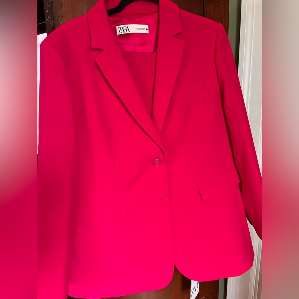 Zara Red Blazer & Suit Jacket - Picture 7 of 10
